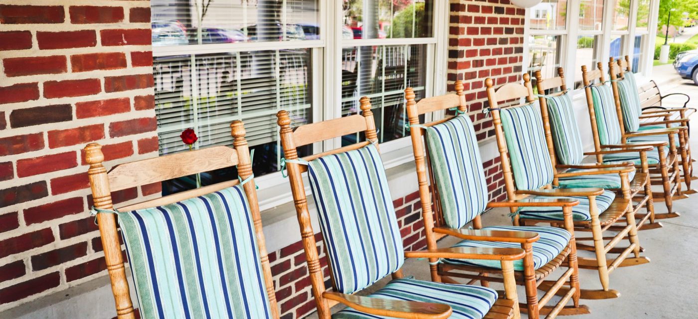 Rocking chairs on porch